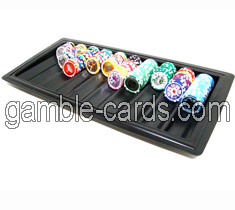  Noir plateau de jetons en plastique